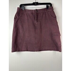 Duluth Trading Mini Skort In Burgundy Size 8